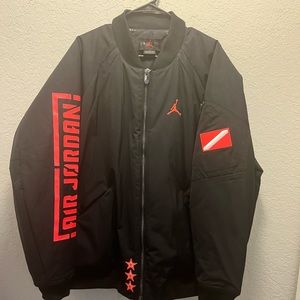 Jordan black and red zip up jacket